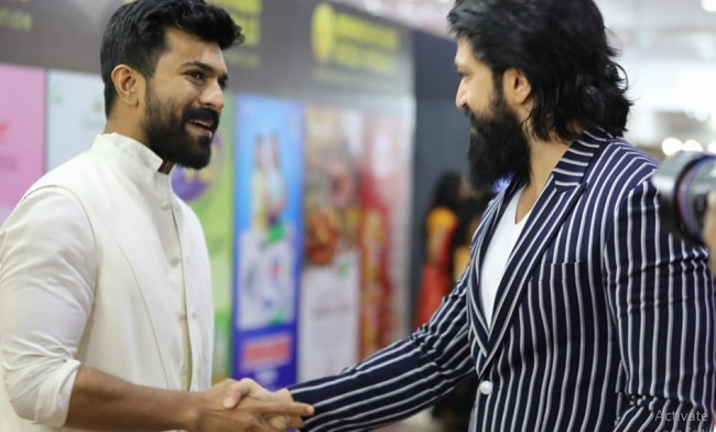 హీరో యష్ ను అభినందించిన చరణ్